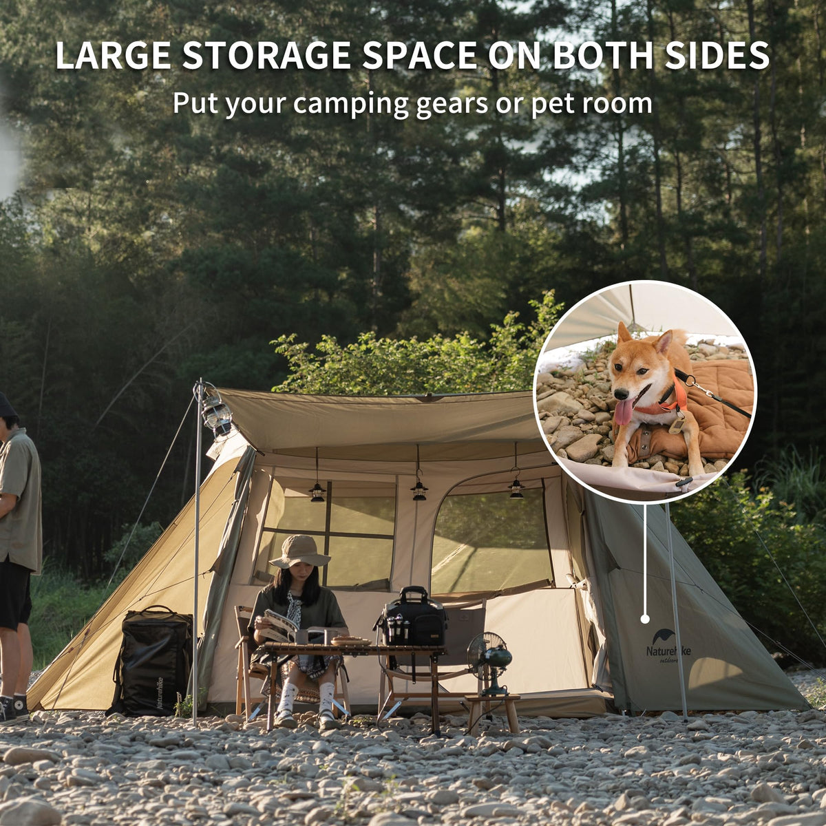 Naturehike Village Camping Tent,4/6/8 Person Tents for Camping, 60S Easy Setup I