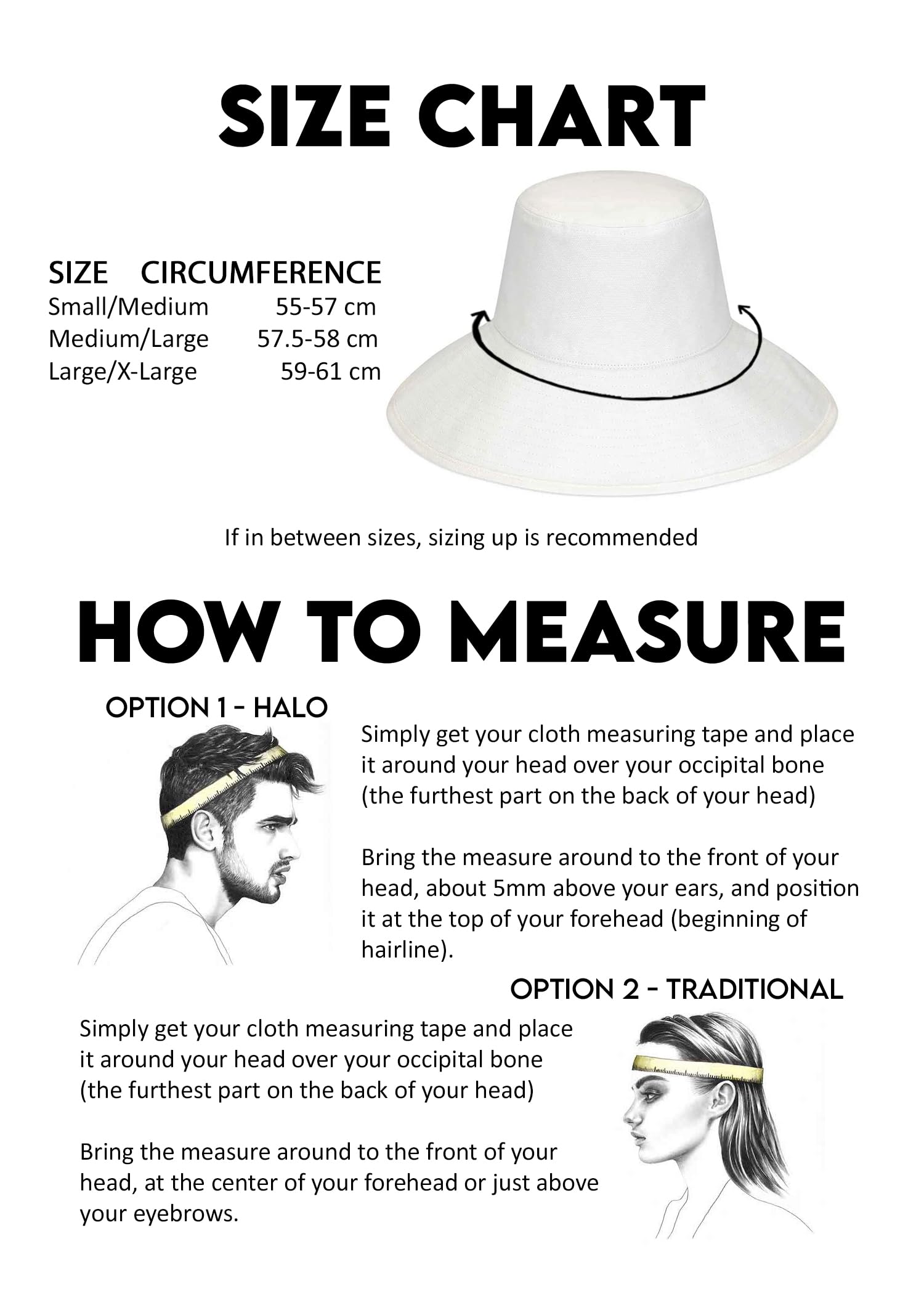 Lack of Color Women's Wide-Brimmed Cotton Canvas Holiday Bucket Hat (Medium/Larg