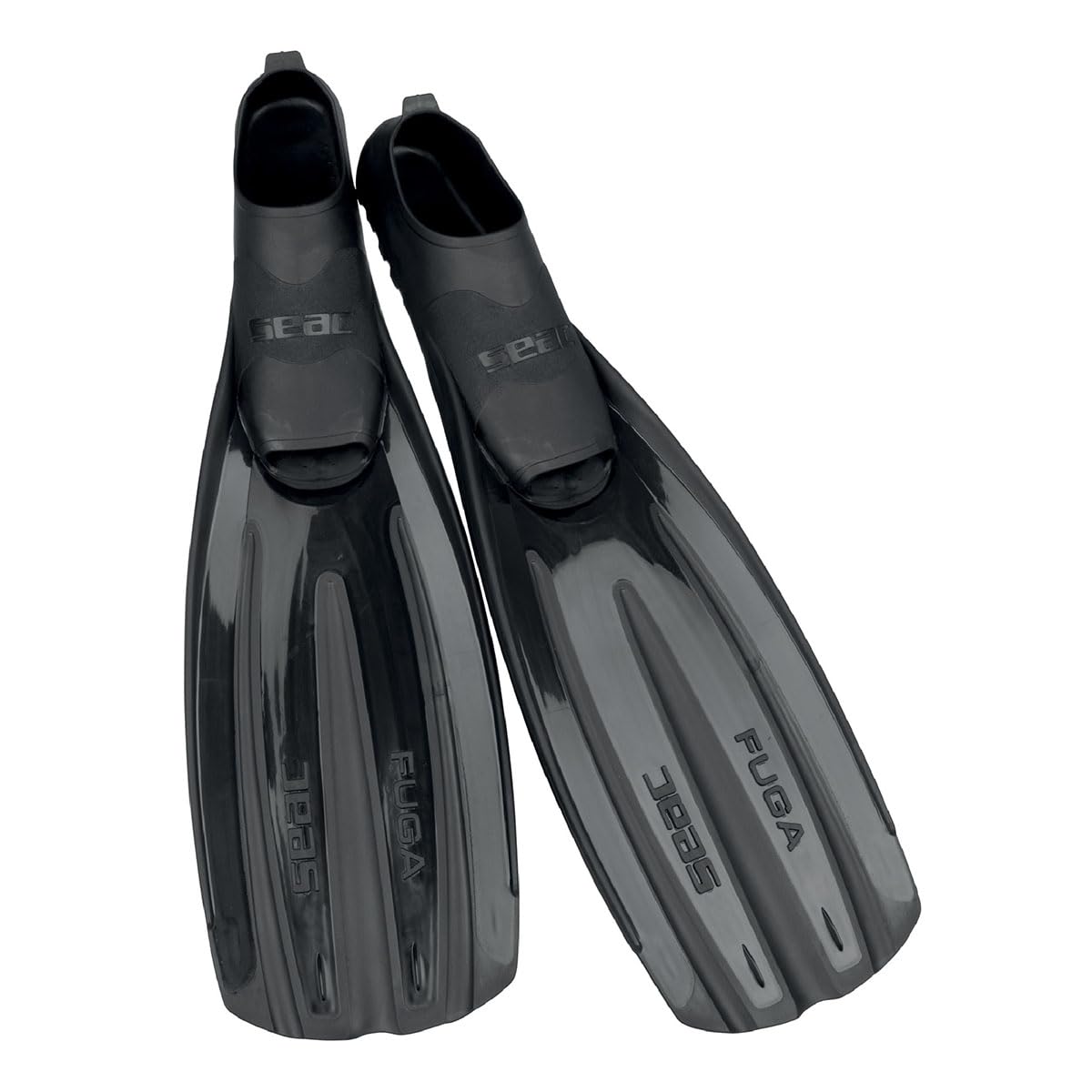 Seac Fuga Full Foot Fins - Black, 44