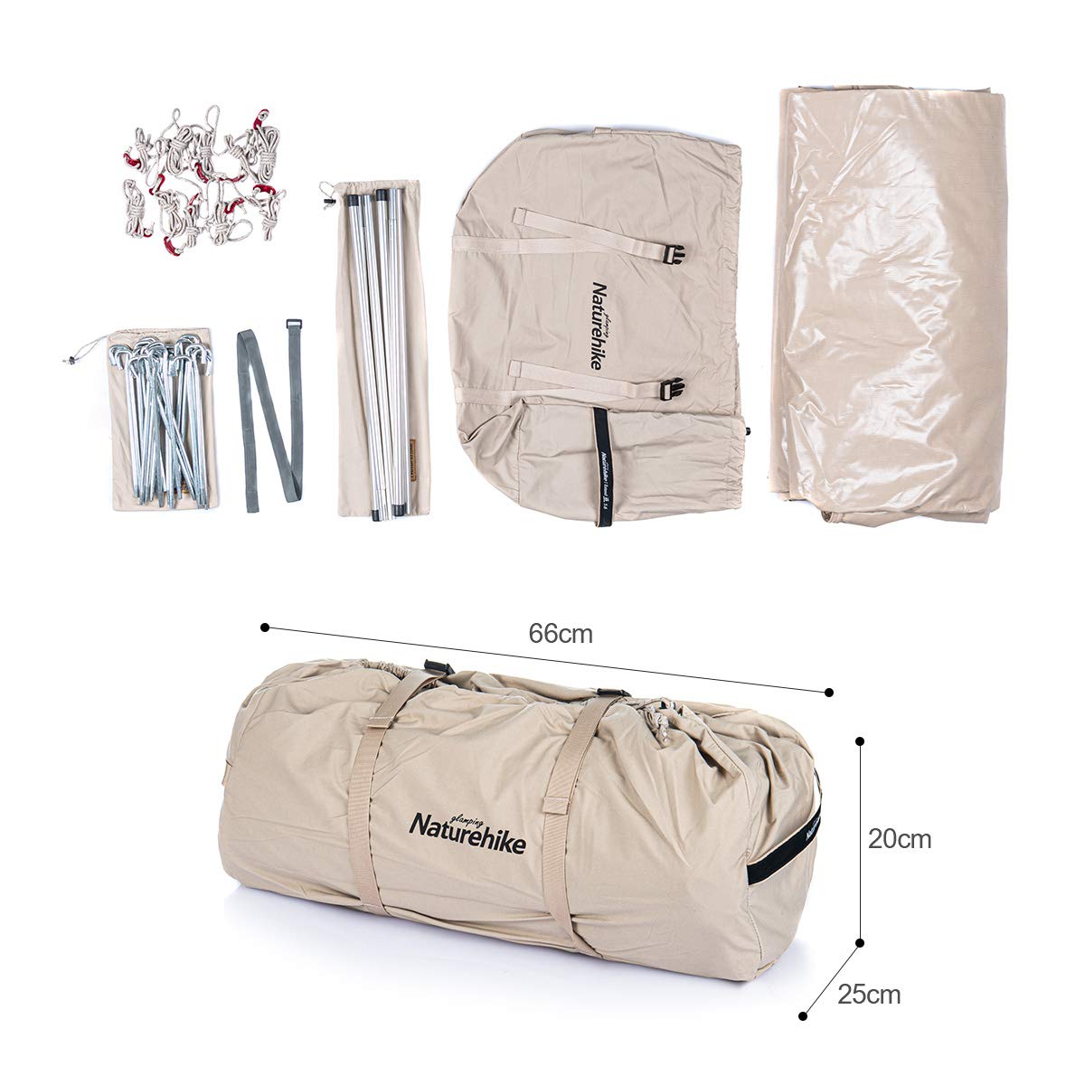 Naturehike Cotton Retro Tent Outdoor Glamping Camping Cabin Tent (Extend 5.6)