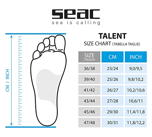 SEAC Talent Diving Fins, 8/8.5