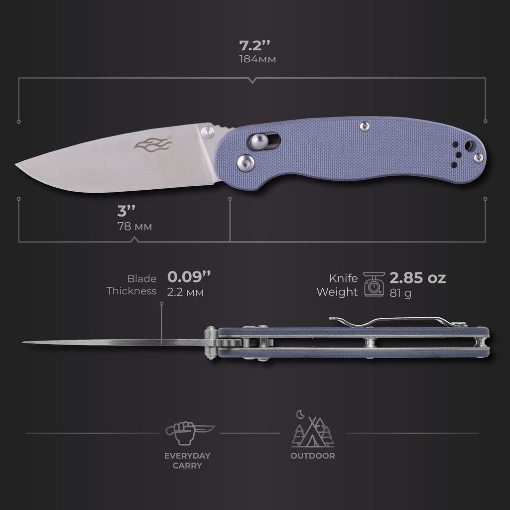 Firebird GANZO Folding Pocket Knife FB727S-GY 440C Stainless, view 2