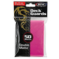 Pink Double Matte Deck Guards Holder with 50 Sleeves