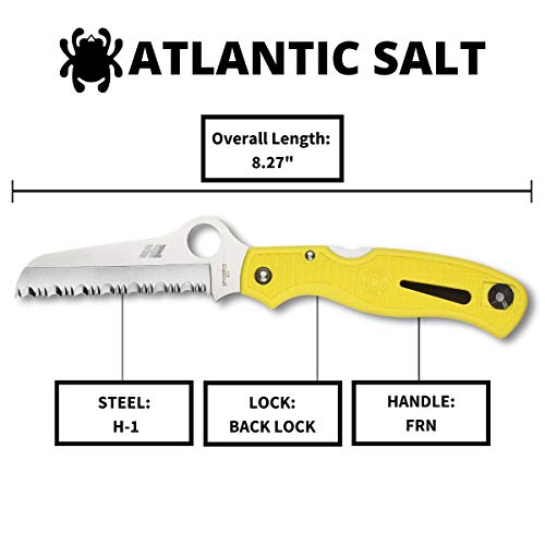 Spyderco Atlantic Salt Lightweight Folding Utility Pocket Knife