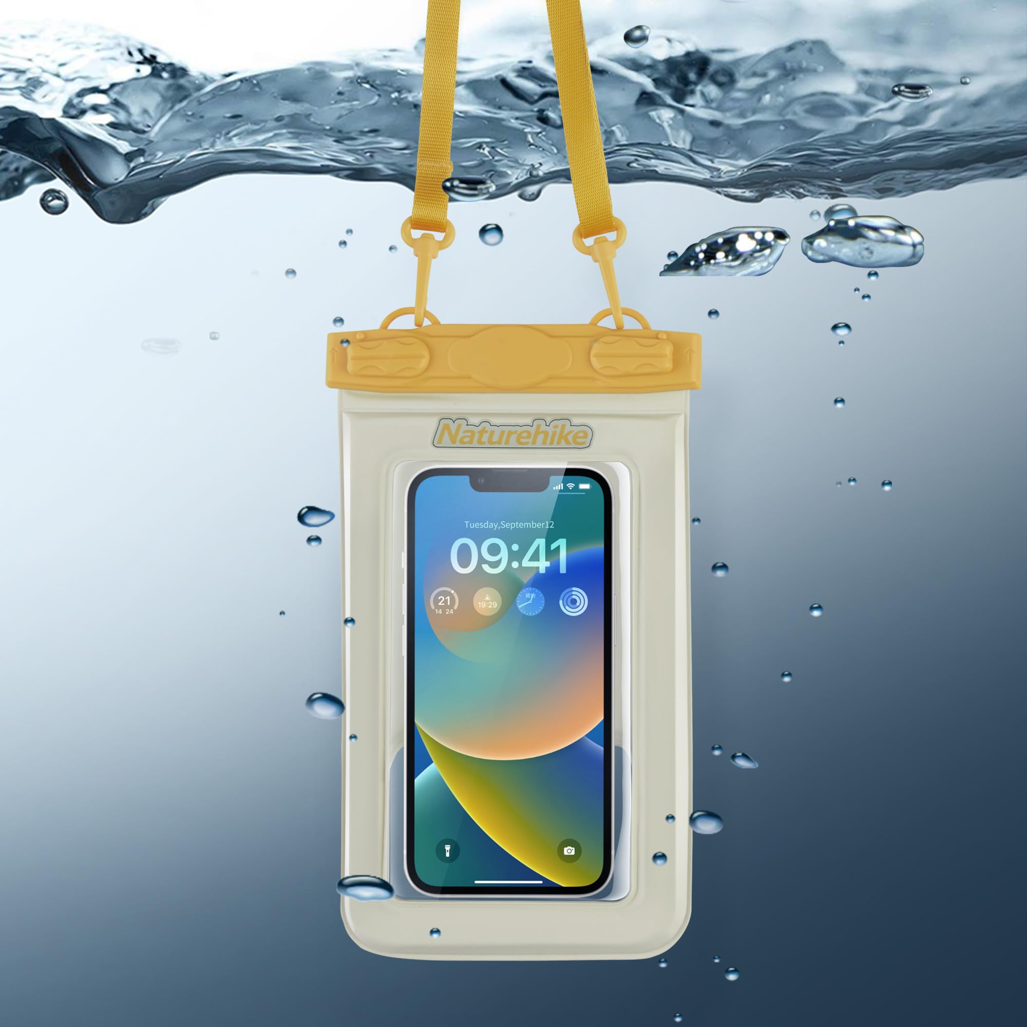 Naturehike IPX8 Floating Waterproof Phone Pouch, Waterproof Phone Case with Lany