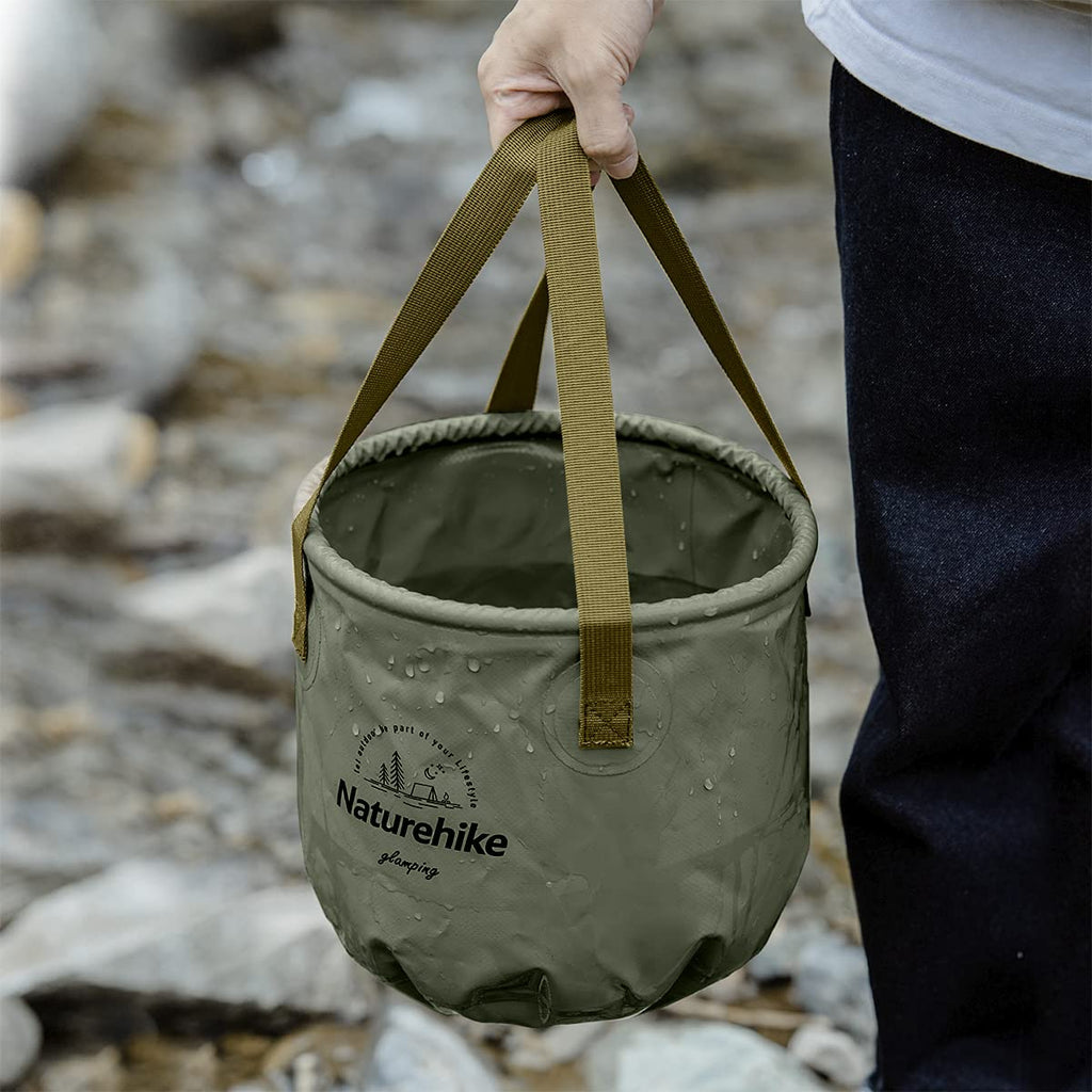 Naturehike Collapsible Bucket, Folding Bucket Wash Basin with Handle, Portable W, view 2