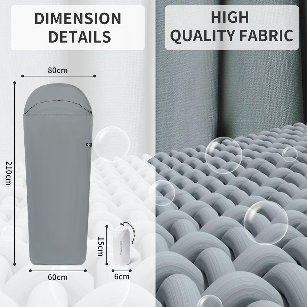Naturehike 4.5oz Ultralight Washable Sleeping Bag Liner, Lightweight Adult Sleep, view 6