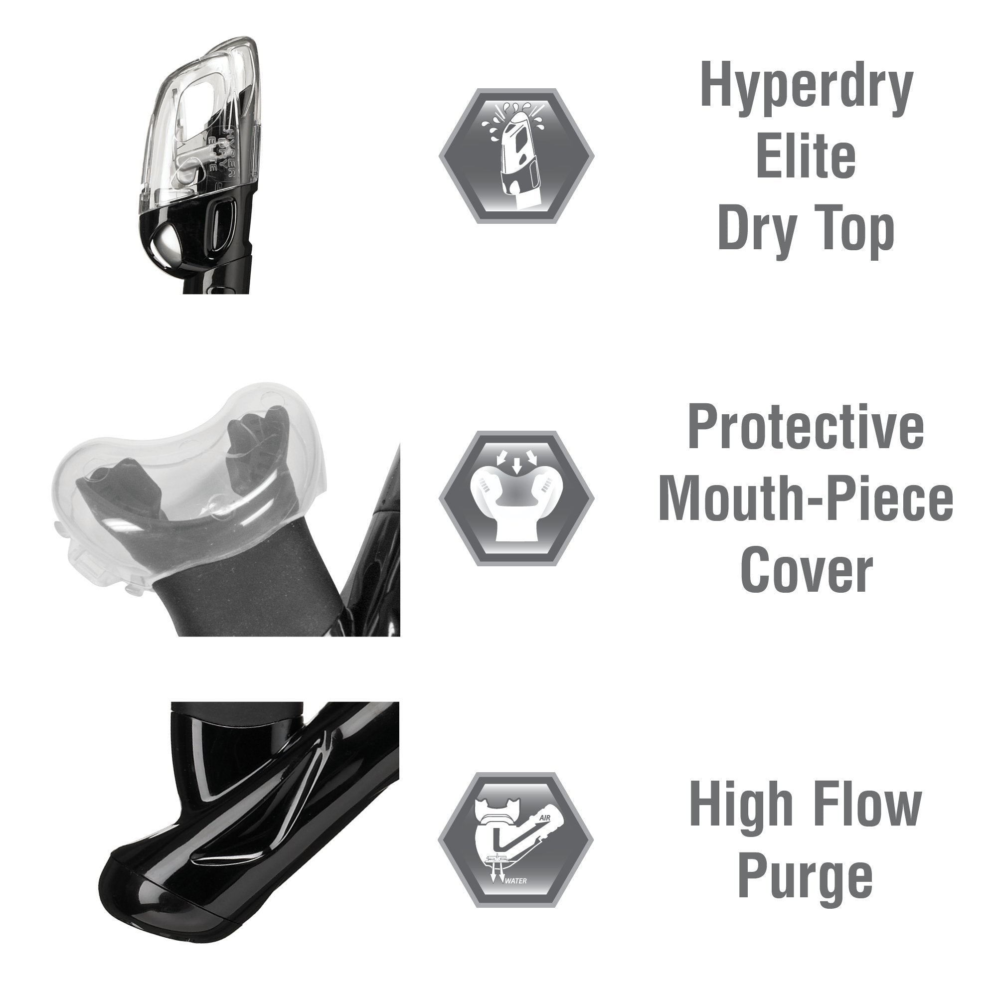 TUSA Sport Adult Serene Mask and Snorkel Combo, Black/Black Mirrored Lens (UC-16