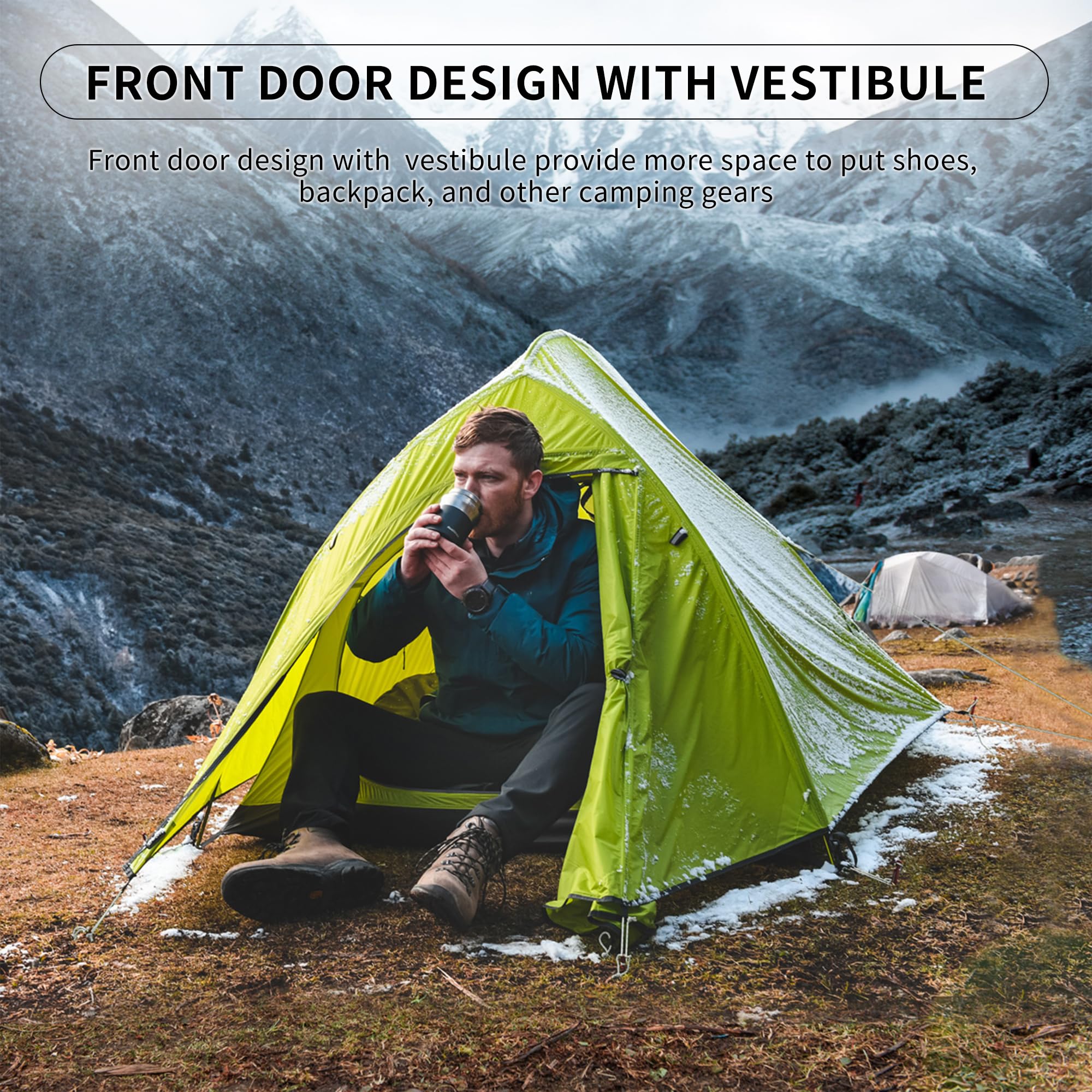 Naturehike Cloud-Up 2 Person Tent Lightweight Backpacking Tent with Footprint -
