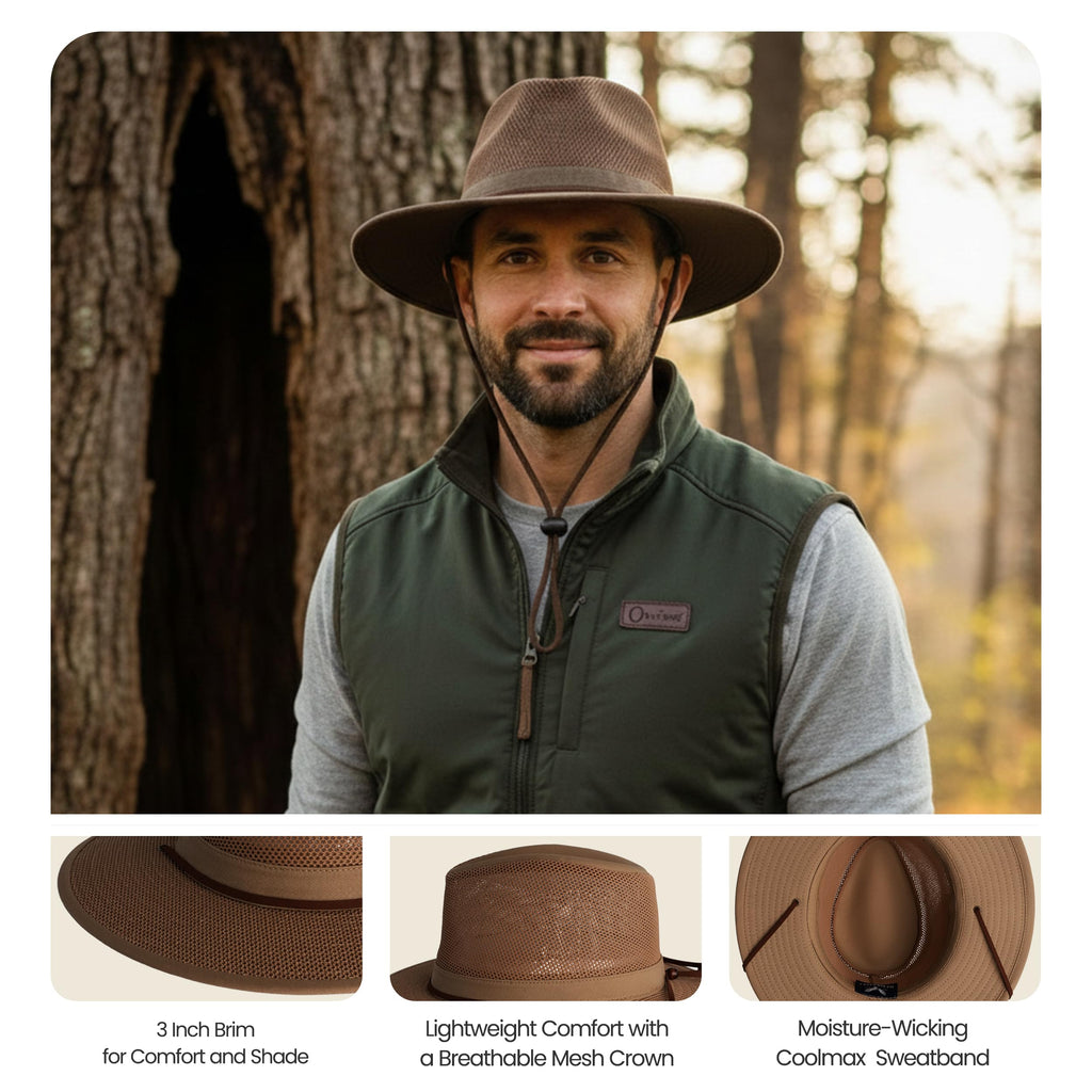 Henschel Hats Aussie Breezer Original - Wide-Brim Sun Hat for Men with Adjustabl, view 7