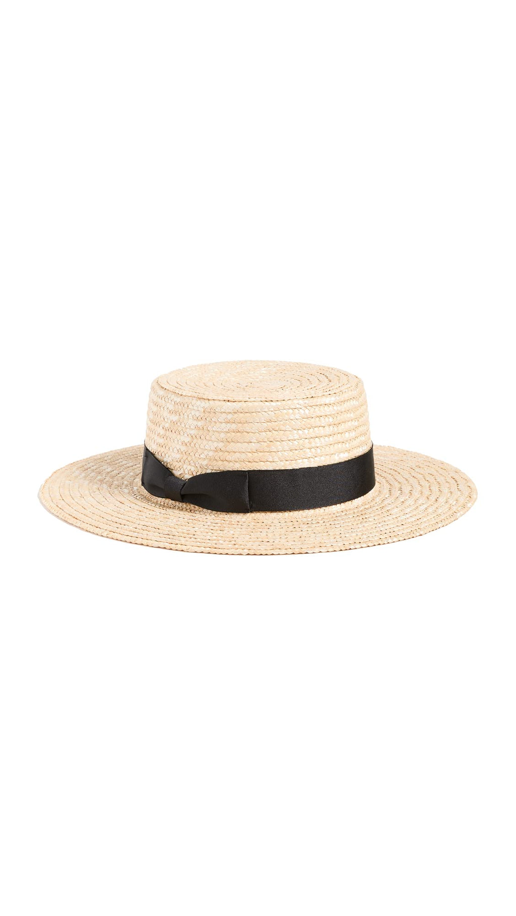 Lack of Color Women's Spencer Straw Boater Hat, Natural/Black, S