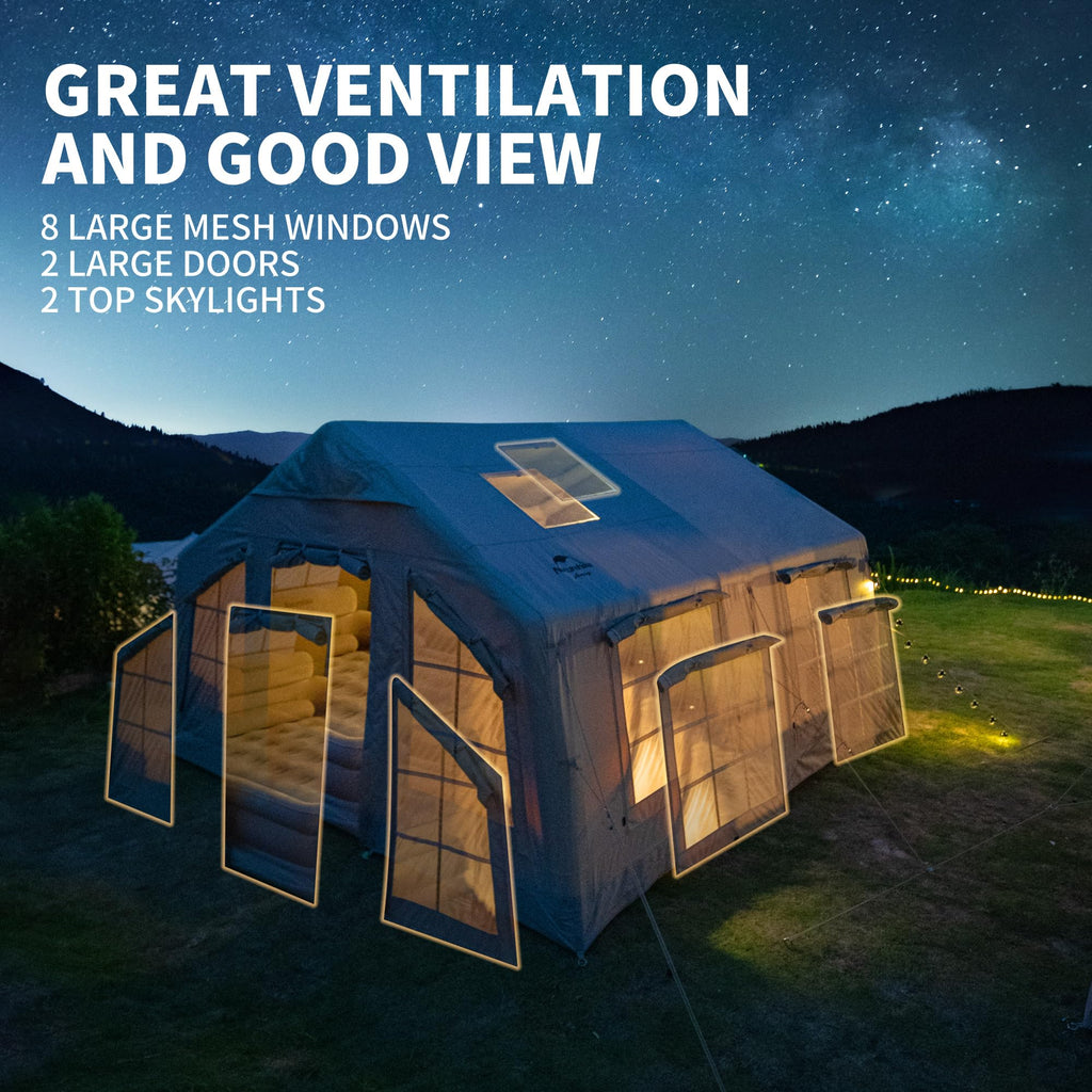 Naturehike Inflatable Tent, 4-8 Person Air Tent, 4 Season Inflatable Tents for C, view 4