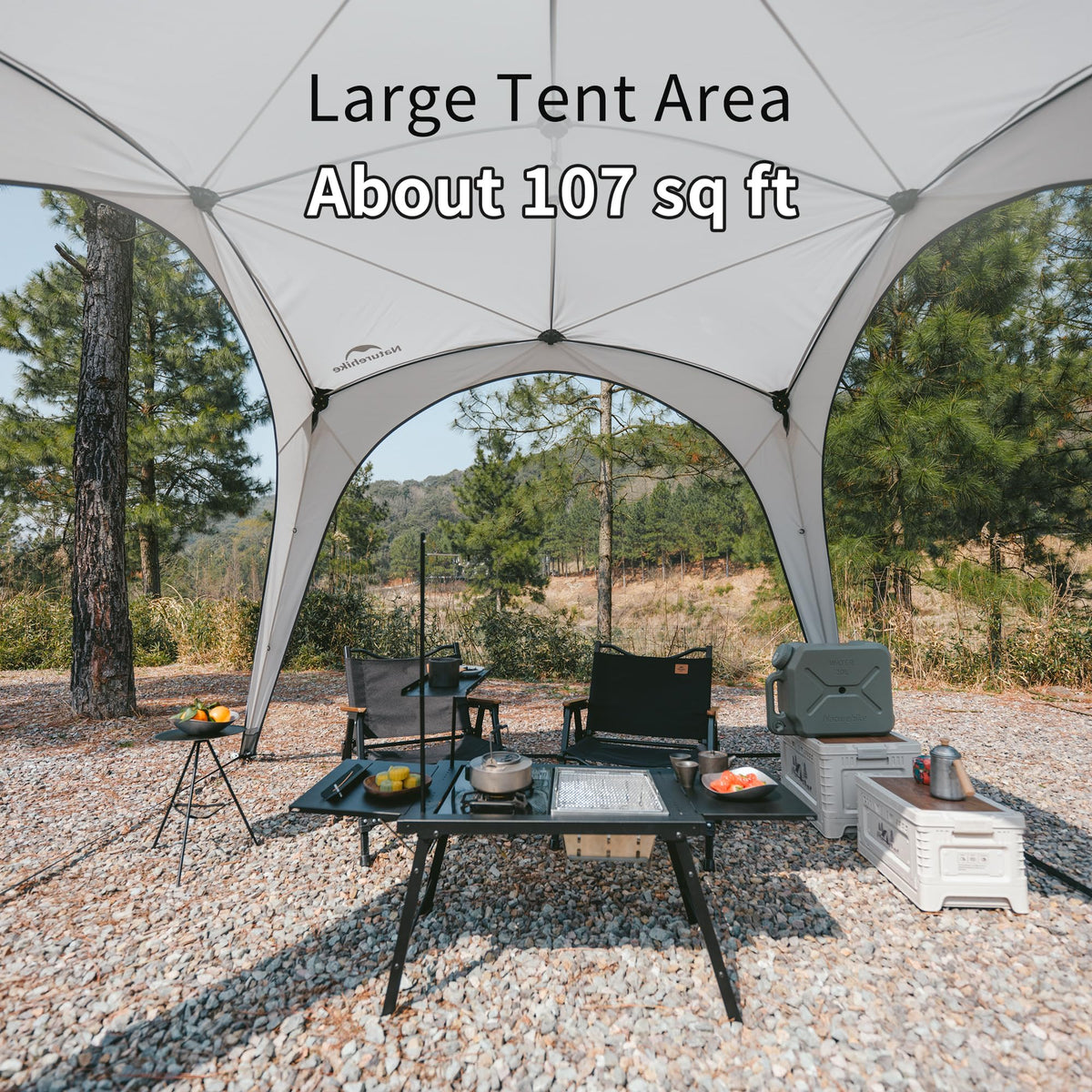 Naturehike Canopy Tent 10 x 10, 60S Easy Setup Instant Pop up Tent, Camping Sun