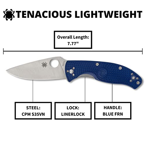 Spyderco Tenacious Lightweight Folding Utility Pocket Knife with 3.39, view 5