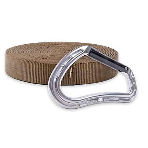 Rock-N-Rescue Heavyweight Nylon Tubular Webbing Coyote Brown 25 ft Bundle w/Phan