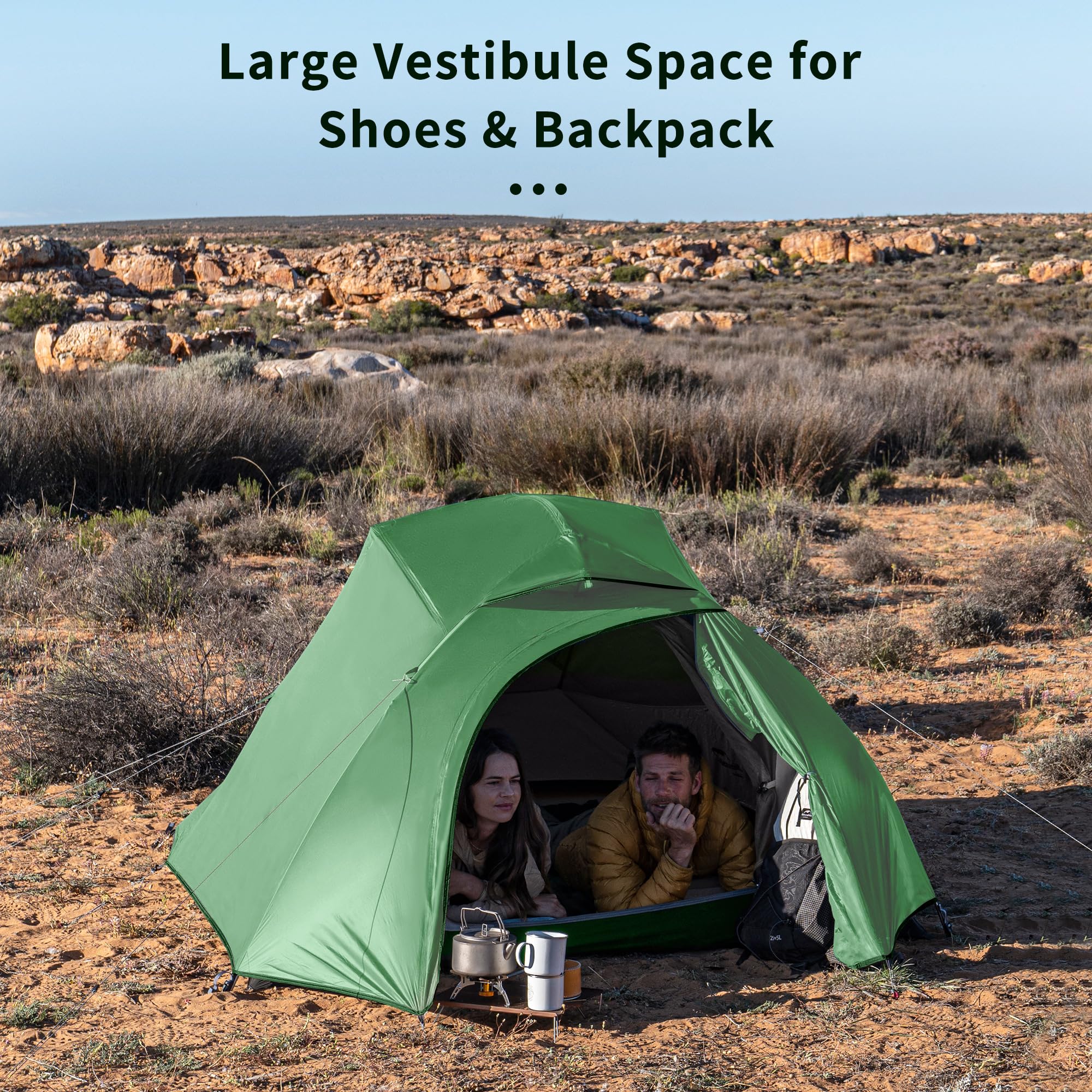 Naturehike Cloud-Up 3 Person Tent Lightweight Backpacking Tent with Footprint -