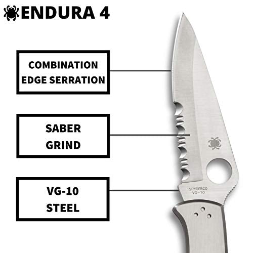 Spyderco Endura 4 Signature Folder Utility Knife with 3.85", view 3