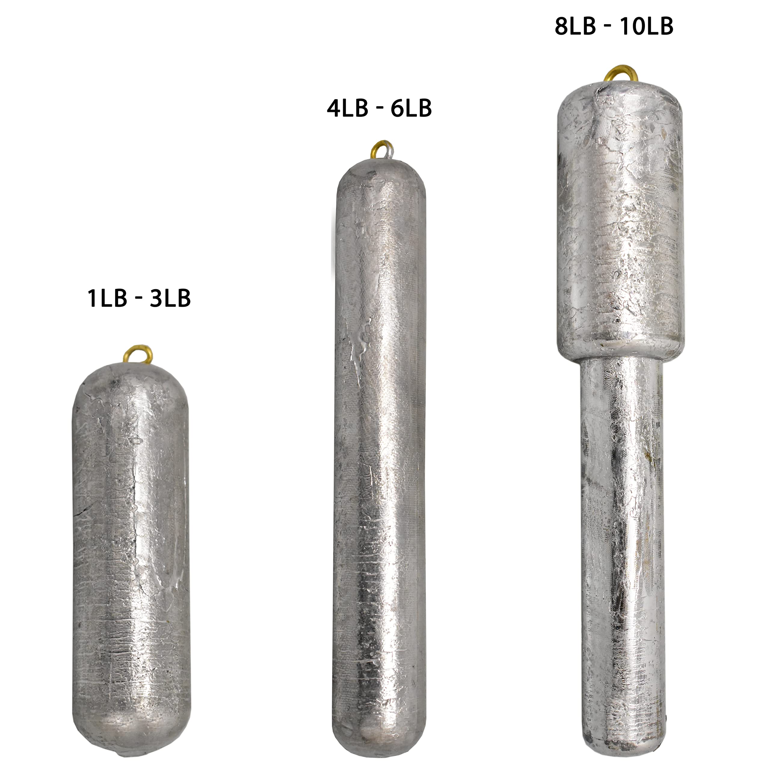 Deep Drop Weights - Offshore Fishing (Uncoated, 4 lbs)