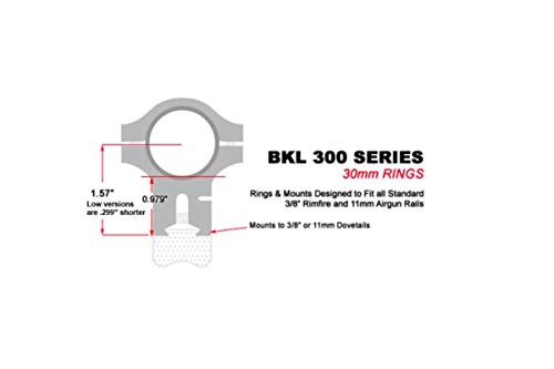 BKL 300 0.6" Long Dovetail Scope Ring - Single