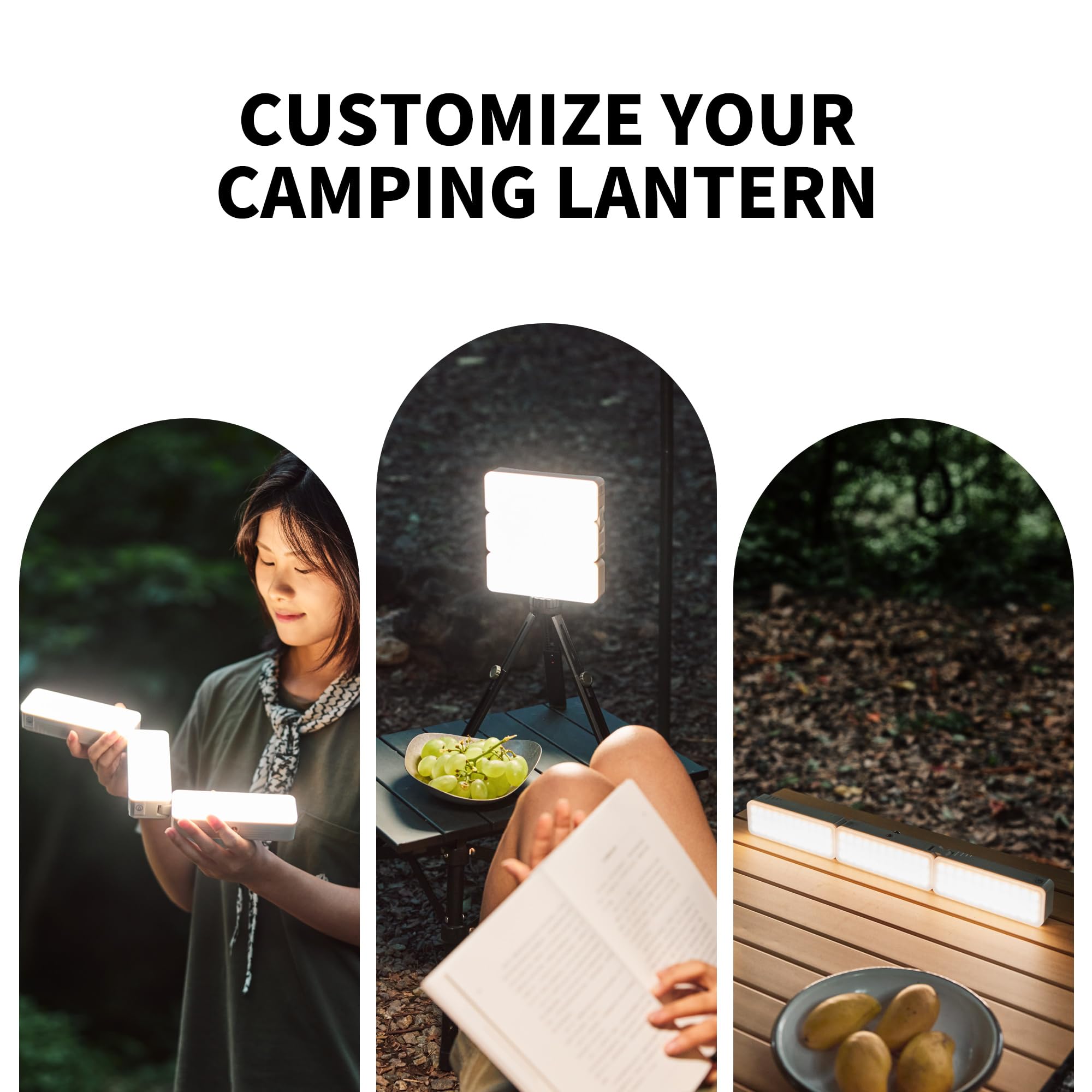 Naturehike FoldLight 2000LM Camping Lantern, IP54 Waterproof Folding Fill Light