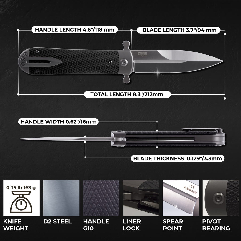 Firebird Knife GANZO Firebird Adimanti Samson-BK Pocket Folding Knife, view 2