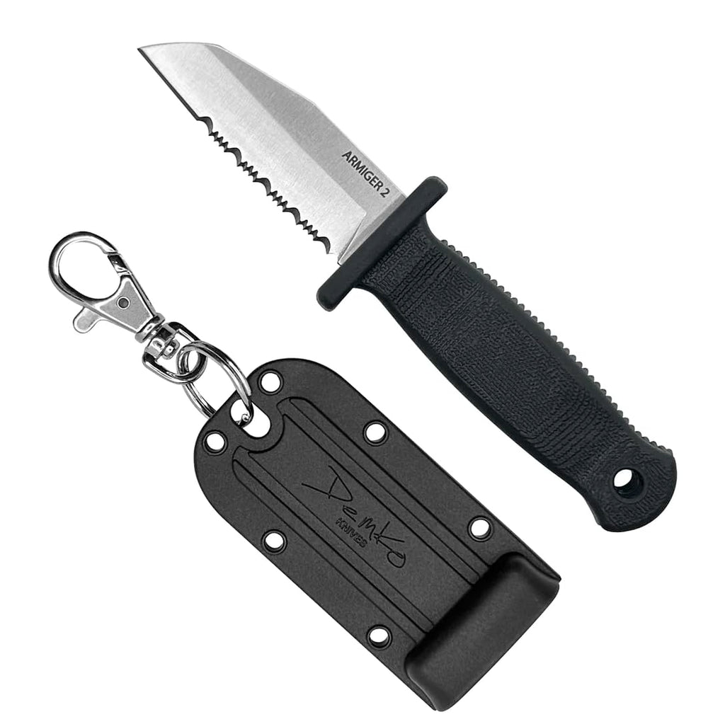 Demko Knives Armiger Fixed Blade with Sheath- Armiger 2 & Armiger 4 - Clip Point