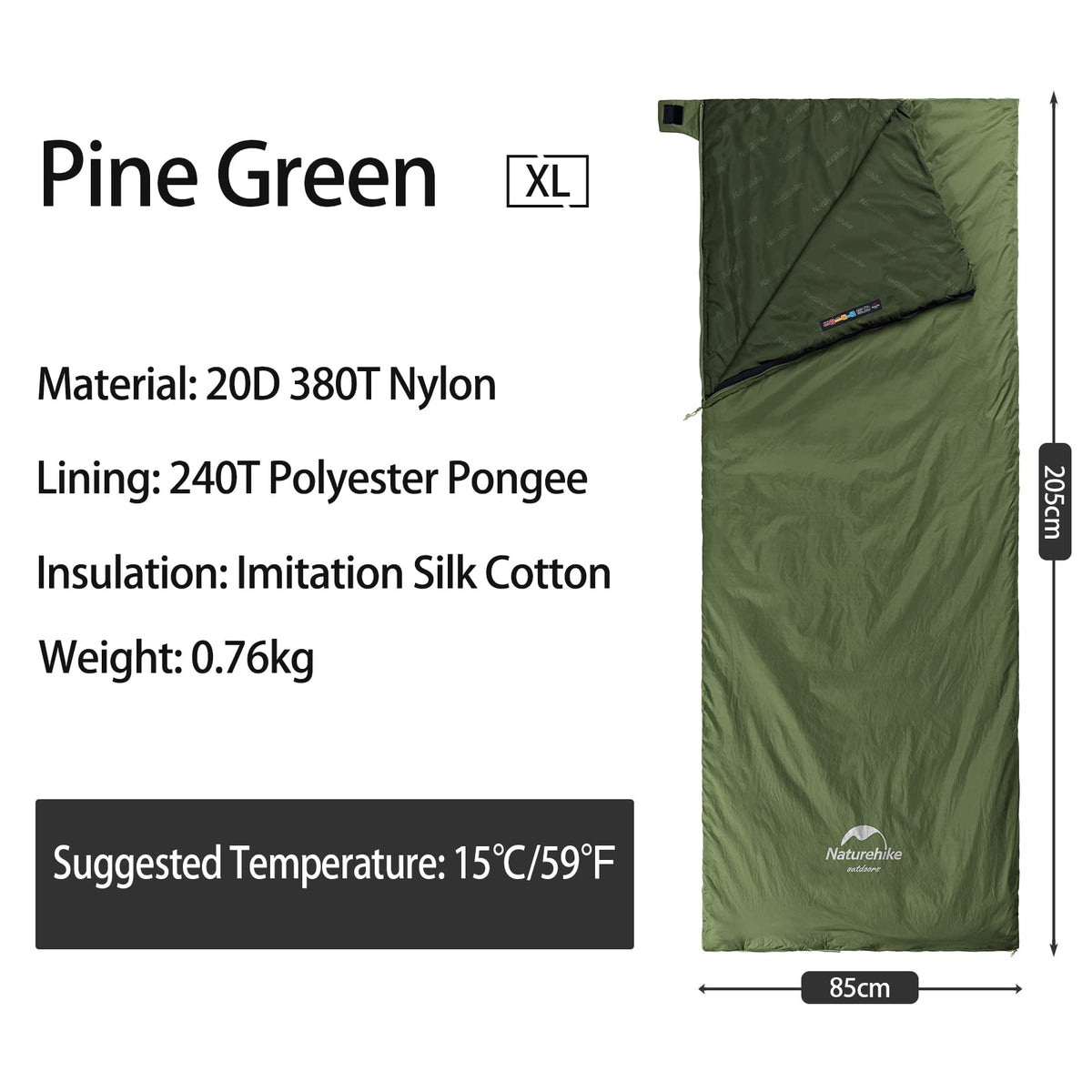 Naturehike Ultralight Sleeping Bag for Adults and Kids, Envelope Waterproof Ligh