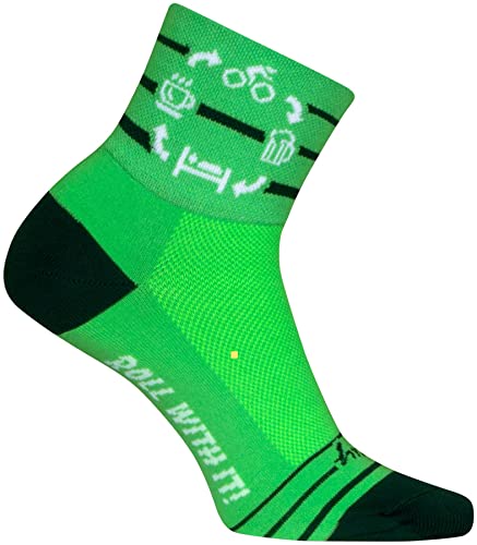 SockGuy Classic 3in The Cycle Cycling/Running Socks (The Cycle - L/XL), view 2
