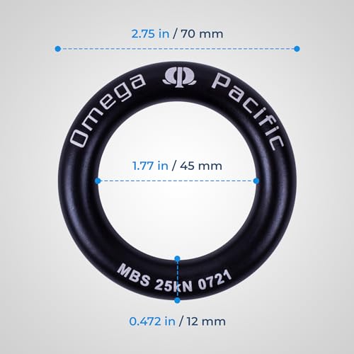 Omega Pacific Rappel Ring - Solid Seamless Aluminum Design, Outdoor Adventure