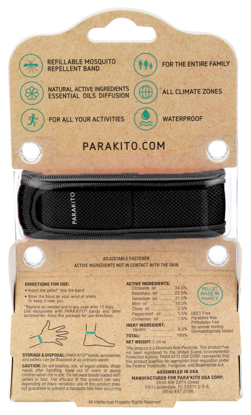 PARAKITO Mosquito, Insect & Bug Spray Bundle - Includes Spray, Black Wristband, view 5