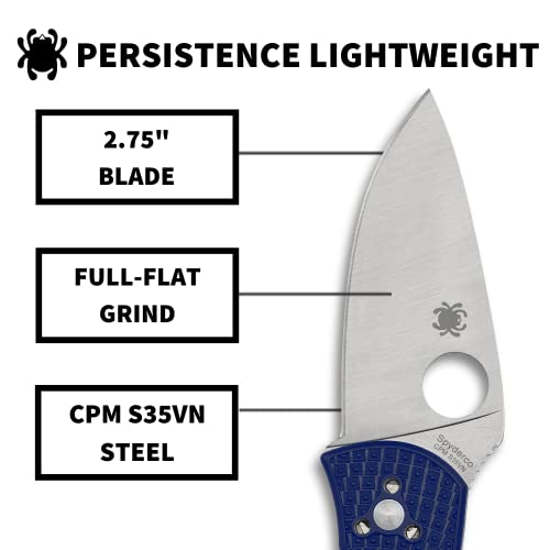 Spyderco Persistence Lightweight Knife (PlainEdge, Blue), view 3