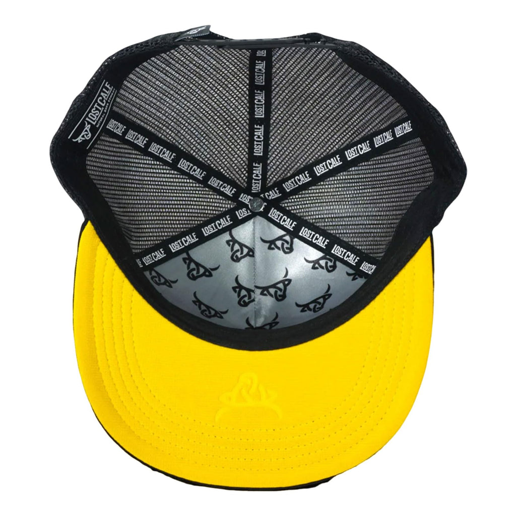 Lost Calf Iron Gold Flat Bill Adjustable Snapback Cap Hat, view 3