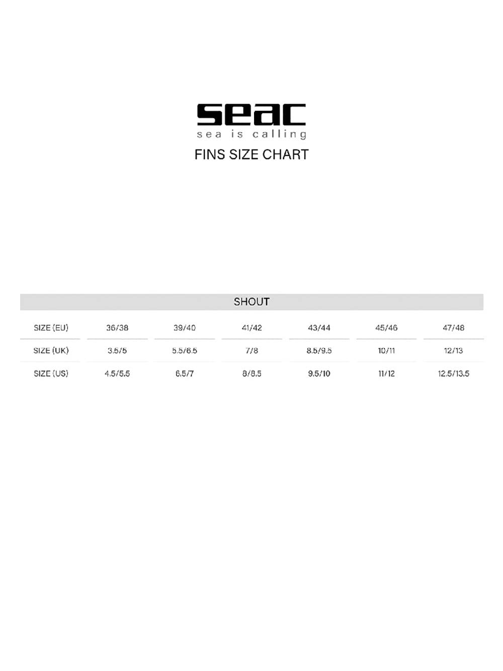 SEAC Shout Adult Long Fins for Scuba Diving, Freediving and Spearfishing, Camo G