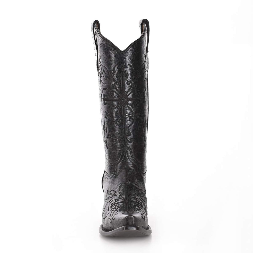 CORRAL Womens Black/Black Cross Embroidery, Size: 8, Width: M (L5060-LD-M-8), view 5