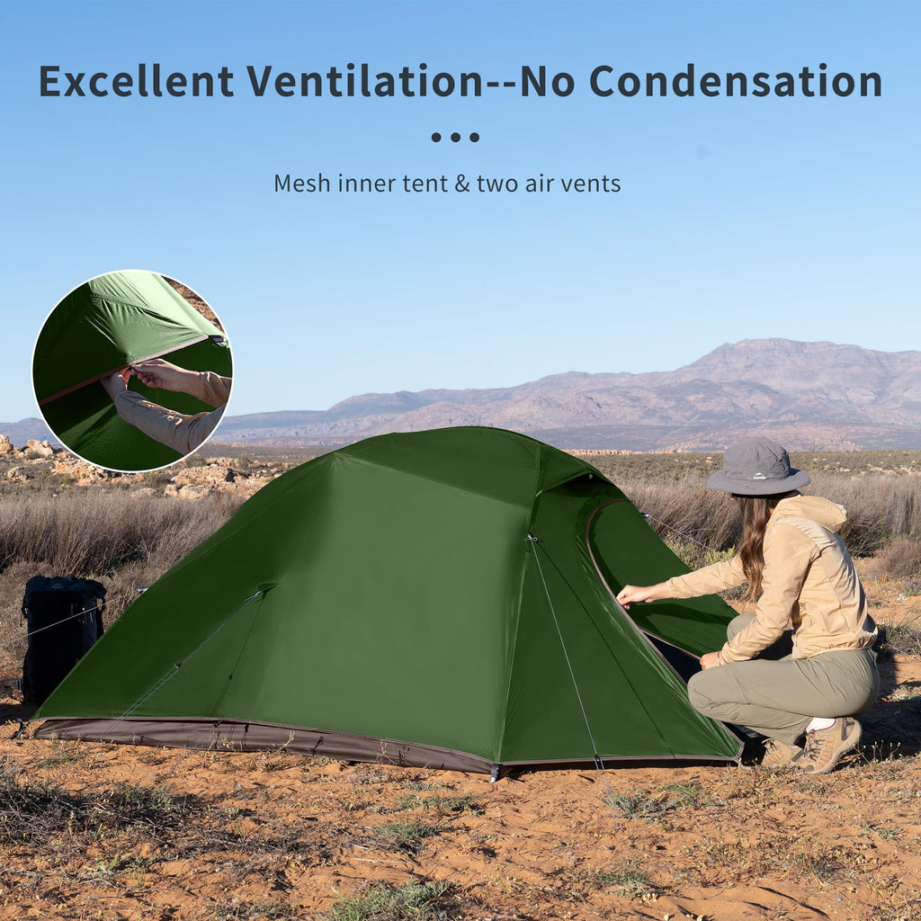 Naturehike Cloud-Up 3 Person Lightweight Backpacking Tent with Footprint - Free, view 9