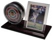 Black Acrylic Base Hockey Puck & Card Holder