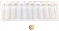 Coin Storage Tubes, Clear Plastic W/Screw on Tops for Pennies (Qty = 10 Tubes)
