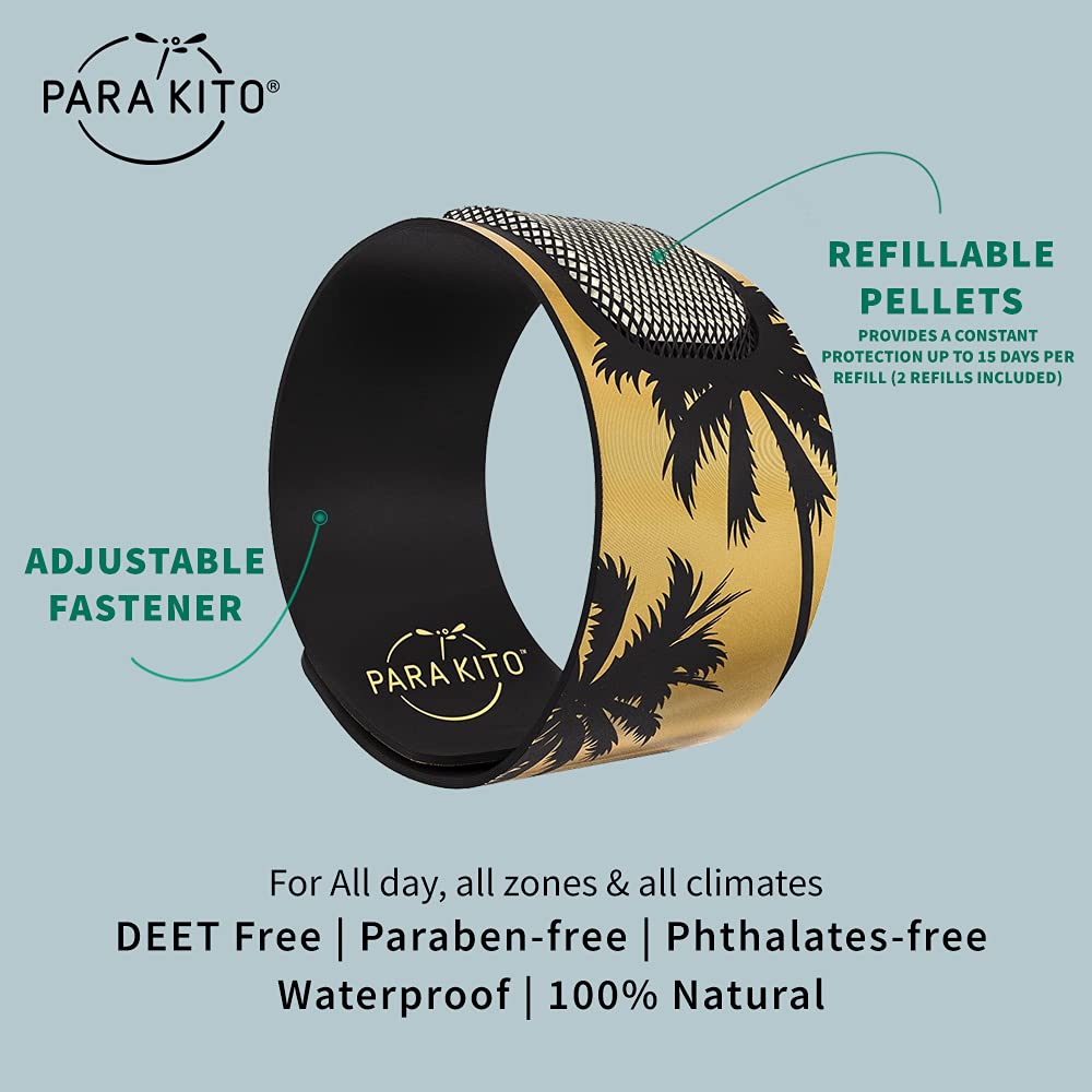 PARA'KITO Mosquito Insect & Bug Repellent Wristband - Waterproof