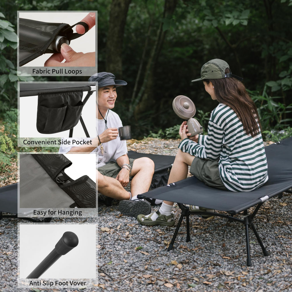 Naturehike WildField Height Adjustable Camping Cot, Ultralight Folding Camp Cot,, view 6