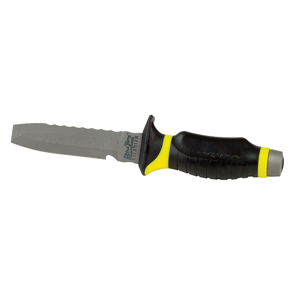 Underwater Kinetics Blue Tang Titanium Dive Knife, Blunt Tip, Yellow (Old Versio