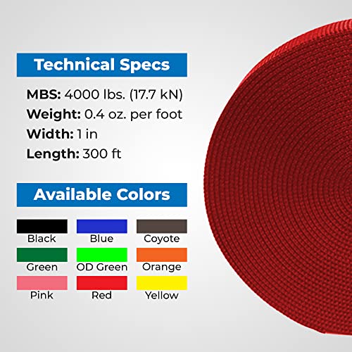 Rock-N-Rescue Professional Grade Nylon Tubular Webbing