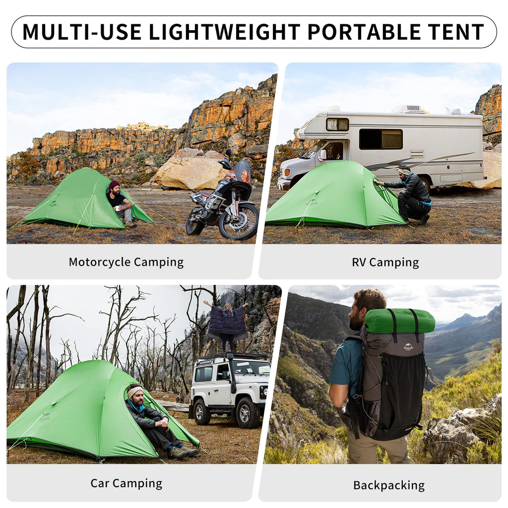 Naturehike Cloud-Up 2 Person Tent Lightweight Backpacking Tent with Footprint -, view 6