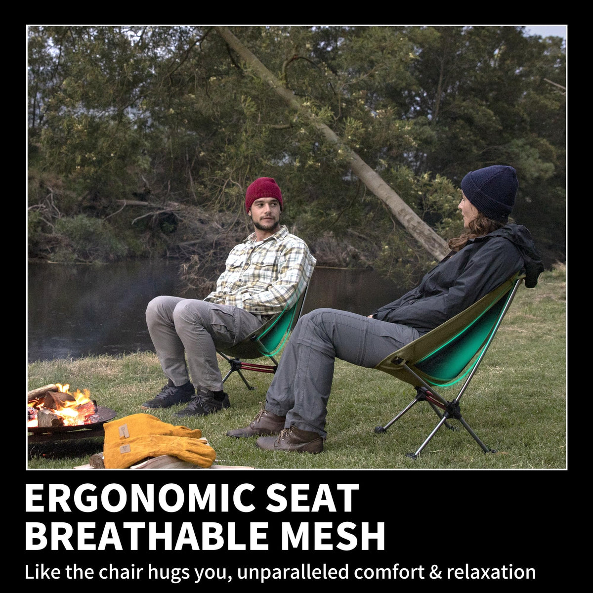 Naturehike YL08 Ultralight Camping Chair, 2.12 LBS Portable Backpacking Chair wi