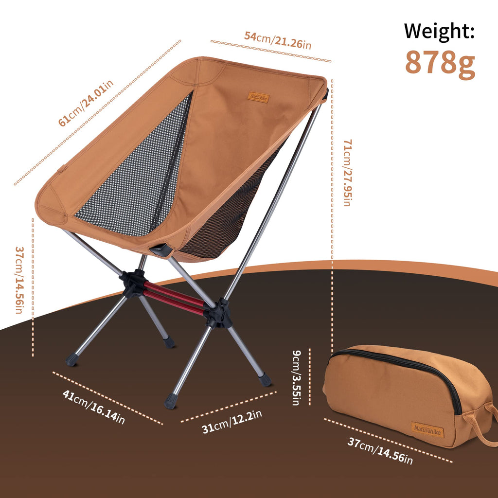 Naturehike YL08 Ultralight Camping Chair, 2.12 LBS Portable Backpacking Chair wi, view 9