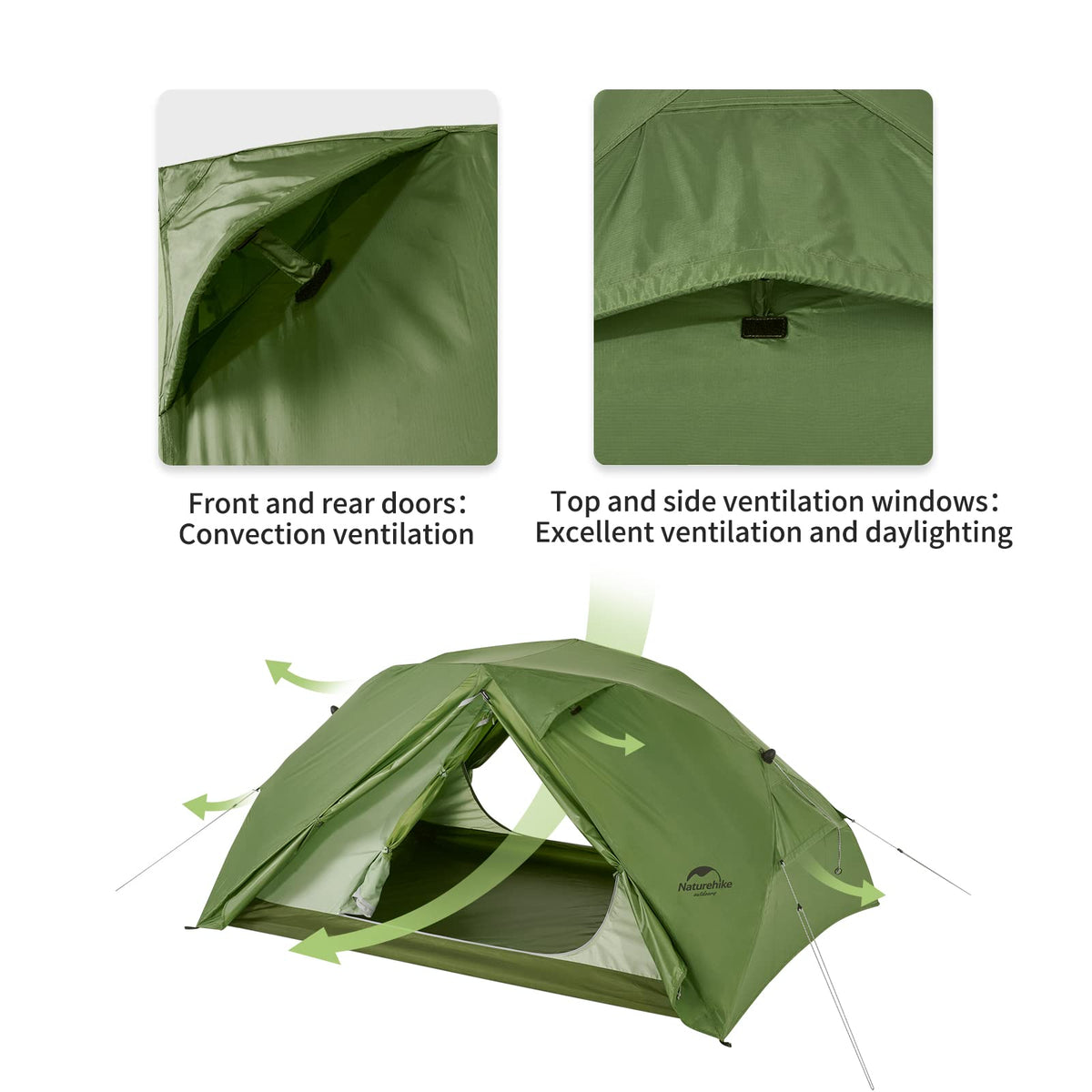 Naturehike Canyon 2 Person Pop Up Tent, Easy Set up Instant Tent for Two Person,