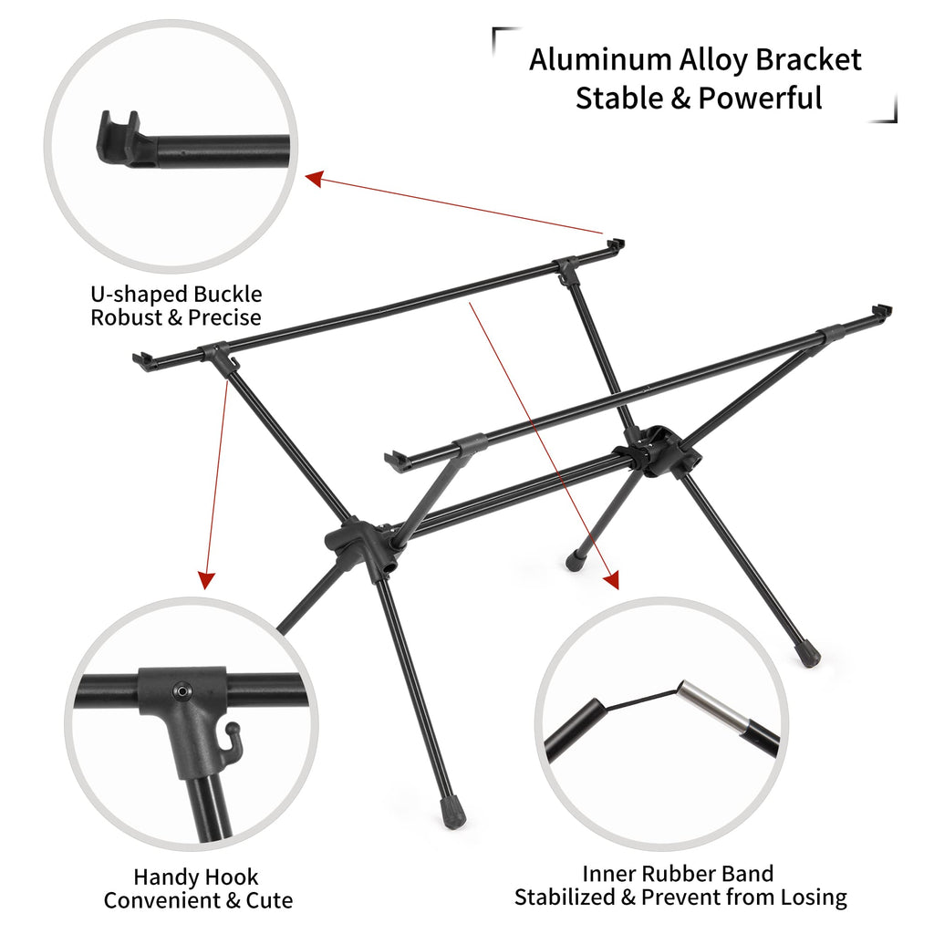 Naturehike FT11 Height Adjustable Camping Table, Ultralight Aluminum Roll Up Tab, view 6