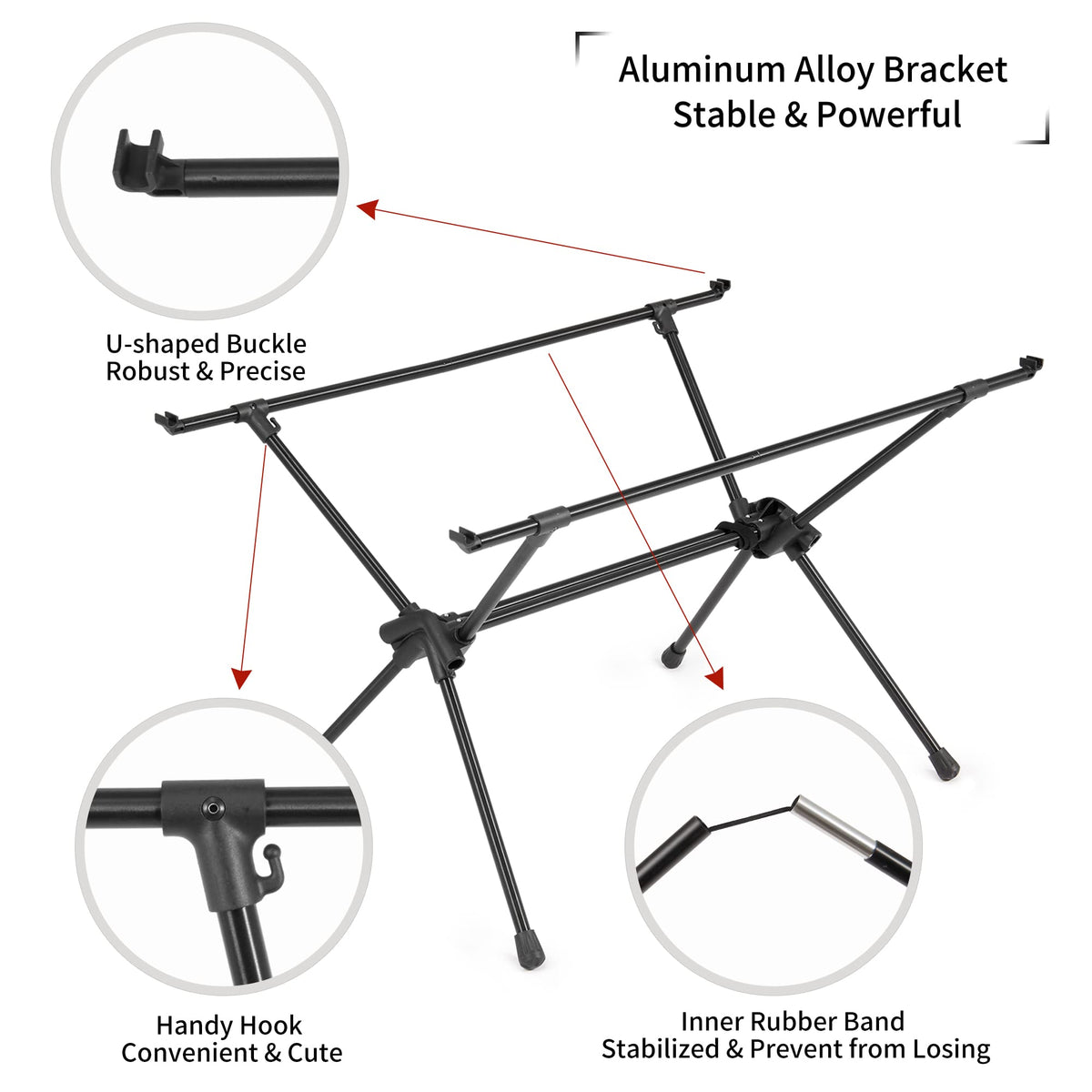 Naturehike FT11 Height Adjustable Camping Table, Ultralight Aluminum Roll Up Tab