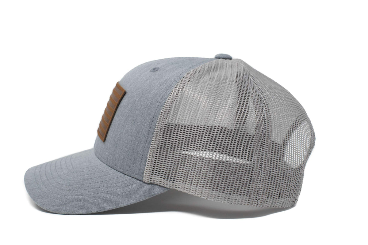 13 STRIPES American Flag Hat – Leather Patch Mesh Back American Flag Snapback Ha