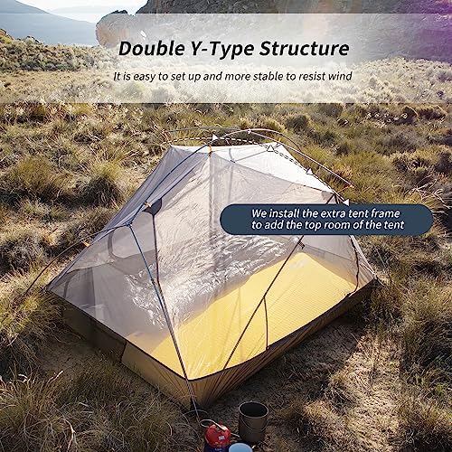 Naturehike Mongar 2 Person Backpacking Tent 3 Season Camping Ultralight Lightwei