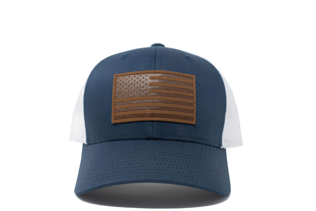 13 STRIPES American Flag Hat – Leather Patch Mesh Back Snapback Hat for Men & Wo, view 4